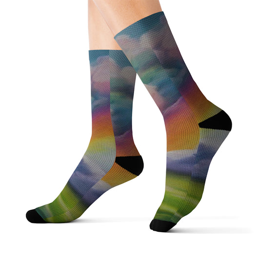 Rainbow Skies Tall Socks